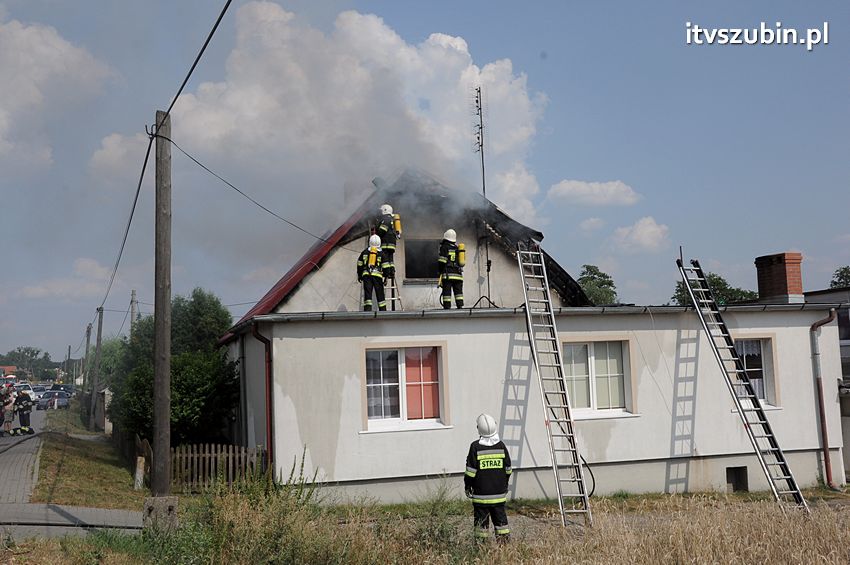 Pożar poddasza w Wolwarku