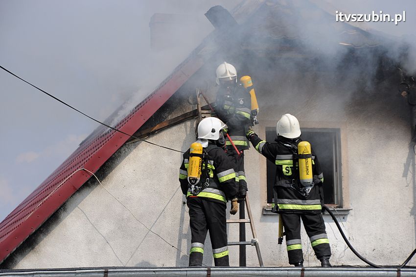 Pożar poddasza w Wolwarku