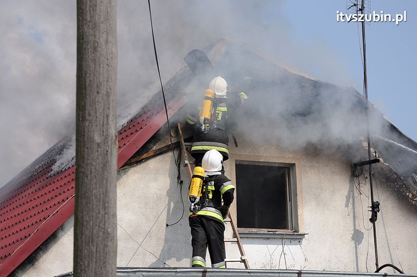 Pożar poddasza w Wolwarku