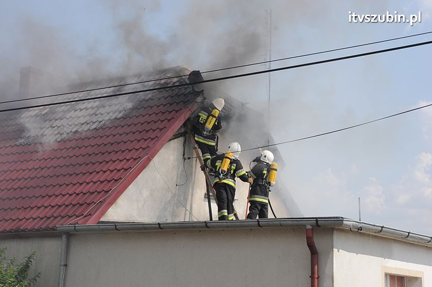 Pożar poddasza w Wolwarku