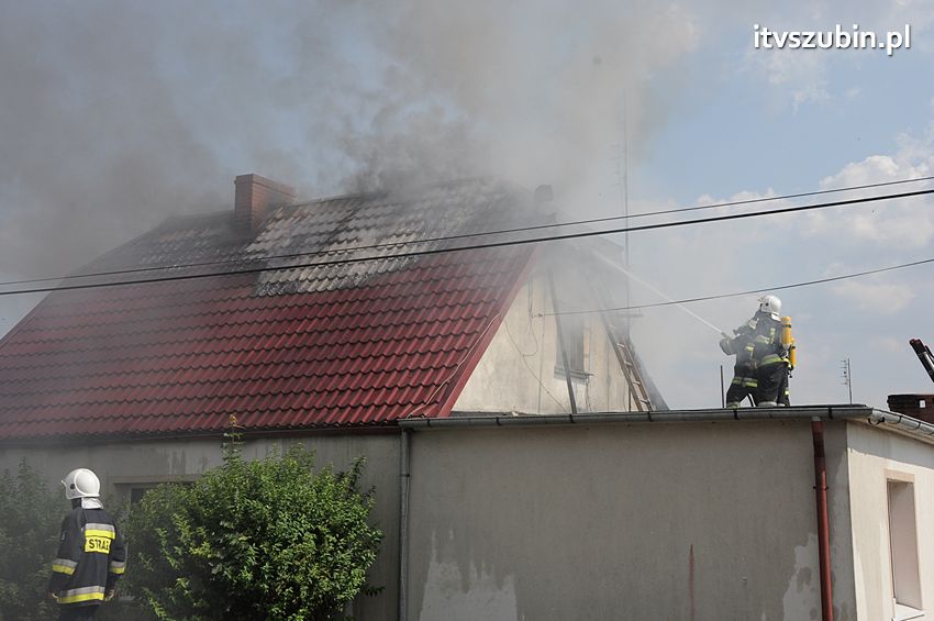 Pożar poddasza w Wolwarku