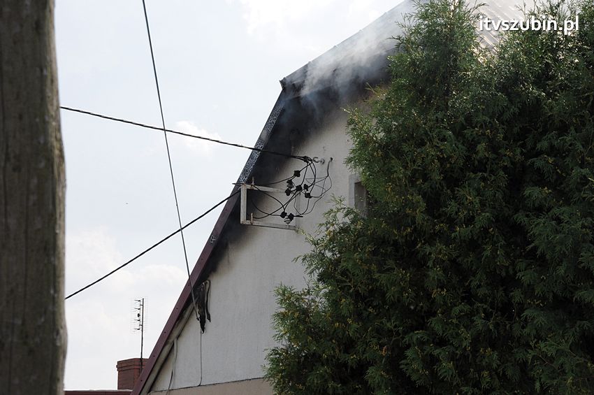 Pożar poddasza w Wolwarku