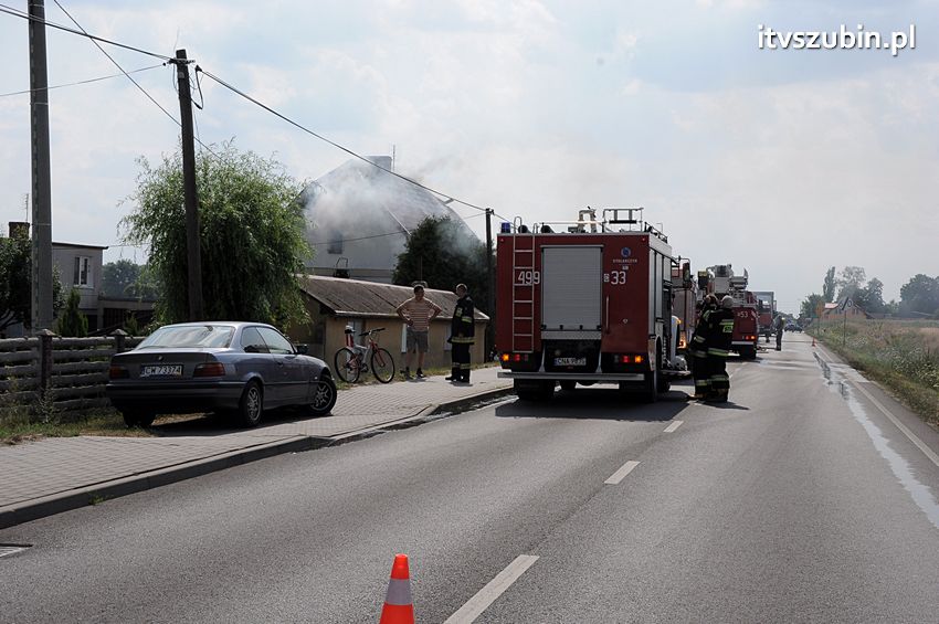 Pożar poddasza w Wolwarku
