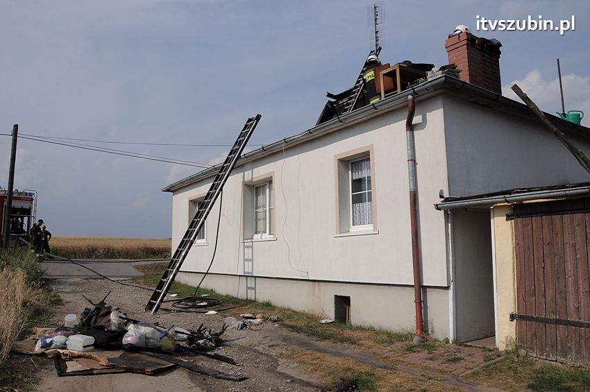 Pożar poddasza w Wolwarku