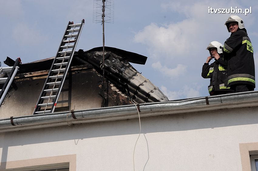 Pożar poddasza w Wolwarku