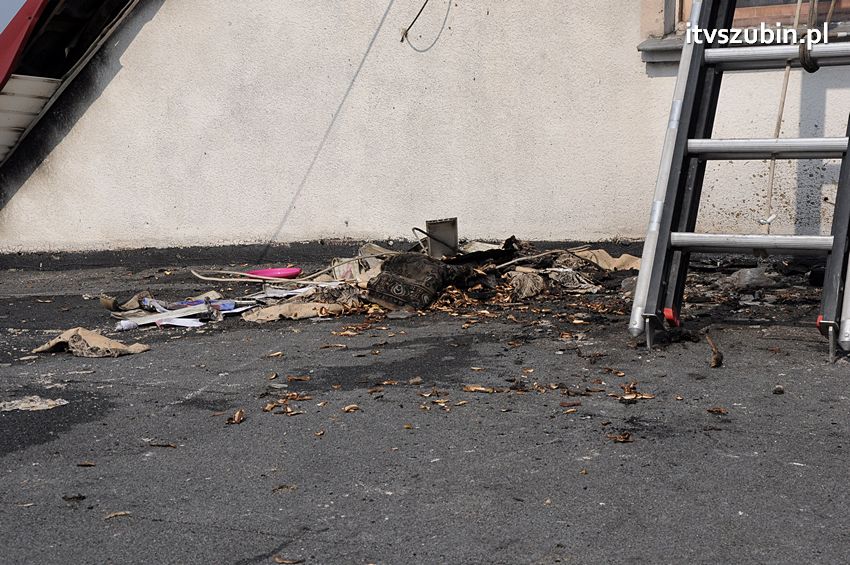 Pożar poddasza w Wolwarku