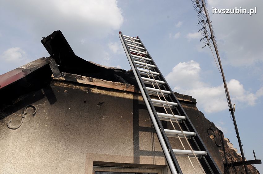 Pożar poddasza w Wolwarku