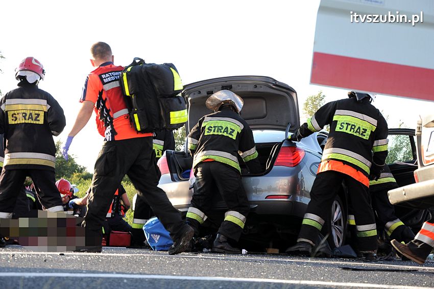 Trzy ofiary śmiertelne wypadku na obwodnicy Szubina