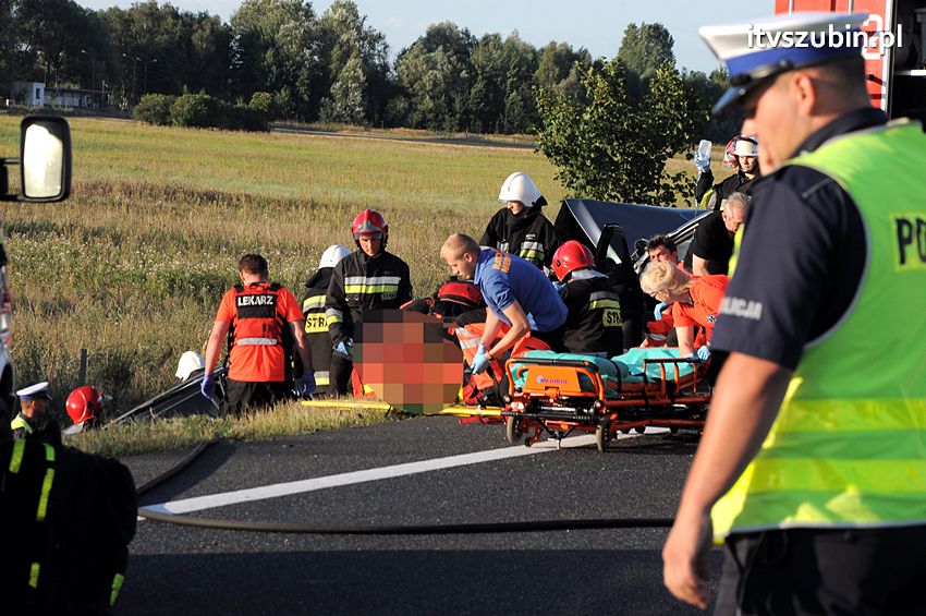 Trzy ofiary śmiertelne wypadku na obwodnicy Szubina