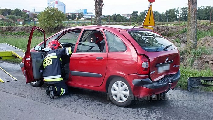Zderzenie samochodów na ul. Potulickiej w Nakle nad Notecią