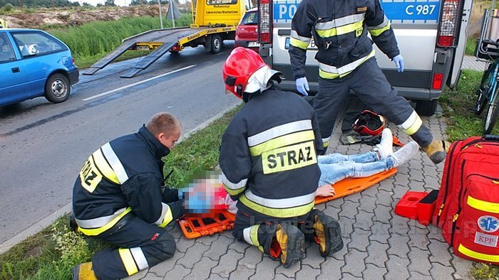 Zderzenie samochodów na ul. Potulickiej w Nakle nad Notecią