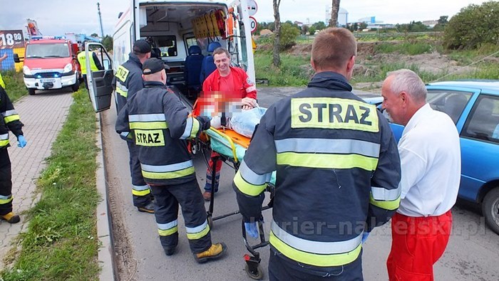 Zderzenie samochodów na ul. Potulickiej w Nakle nad Notecią