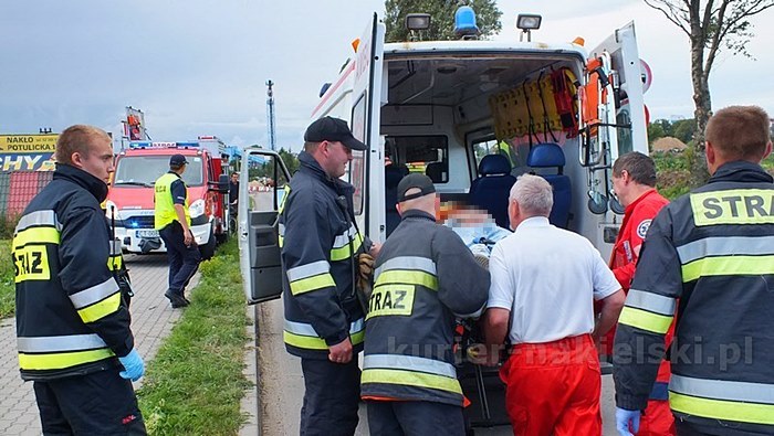 Zderzenie samochodów na ul. Potulickiej w Nakle nad Notecią