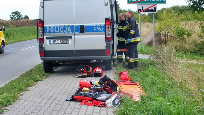 Zderzenie samochodów na ul. Potulickiej w Nakle nad Notecią