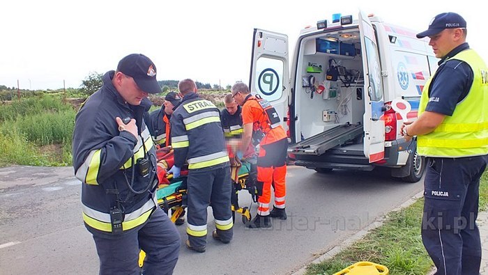 Zderzenie samochodów na ul. Potulickiej w Nakle nad Notecią