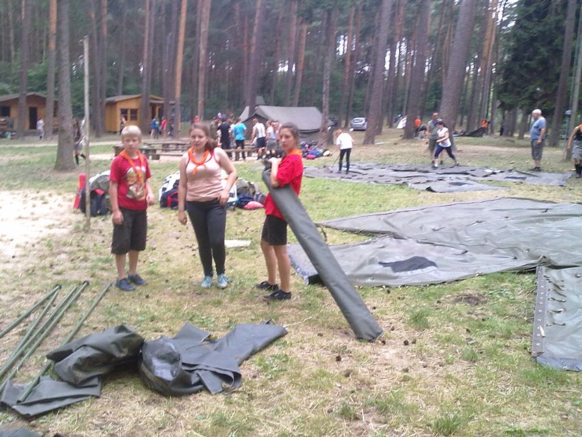 Szubińscy harcerze na zgrupowaniu w Puszczy Brodnickiej