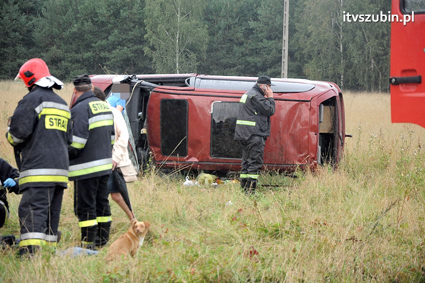 Dachowanie za dachowaniem w gminie Szubin