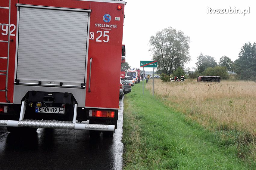 Dachowanie za dachowaniem w gminie Szubin