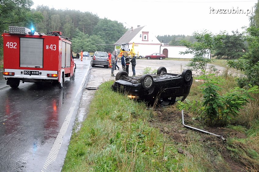 Dachowanie za dachowaniem w gminie Szubin