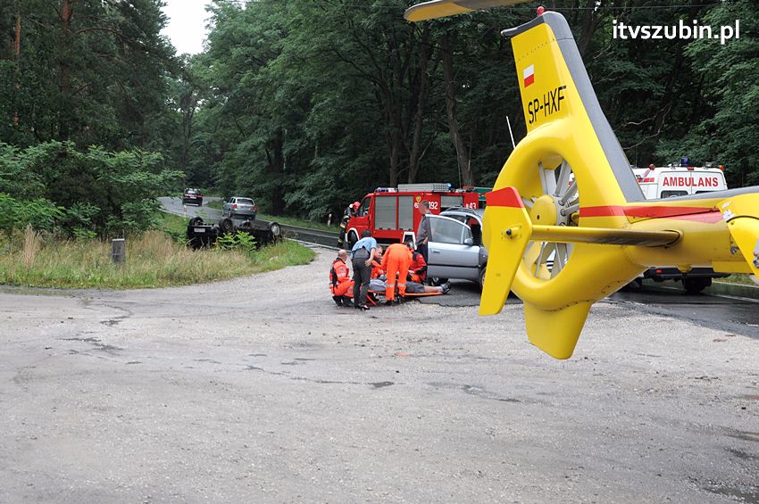 Dachowanie za dachowaniem w gminie Szubin