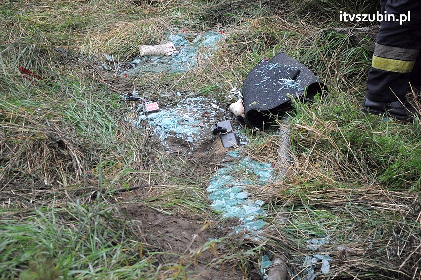 Dachowanie za dachowaniem w gminie Szubin