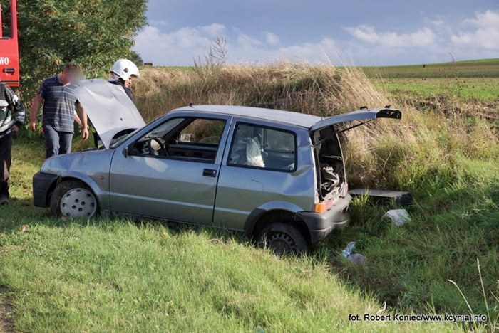Kolizja w Żurawi - pierwszy wyjazd nowej karetki do wypadku