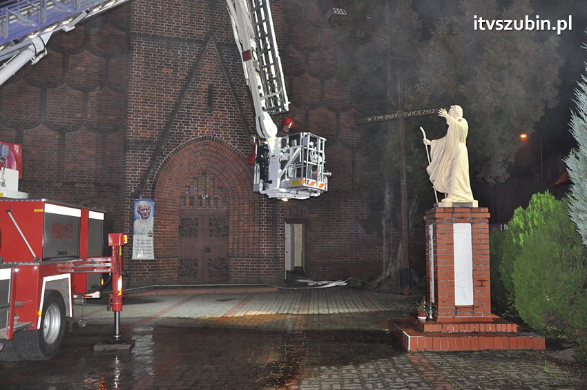 Pożar w kościele św. Andrzeja Boboli w Szubinie
