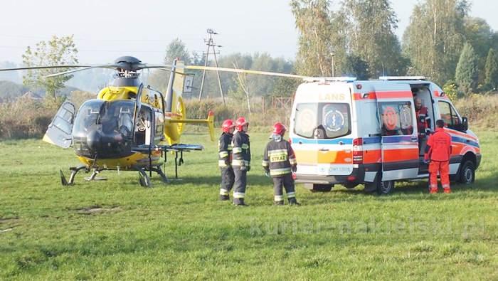 Pożar mieszkania przy ul. Długiej w Nakle nad Notecią. Dwie osoby poszkodowane