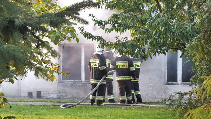Pożar budynku mieszkalnego w Występie