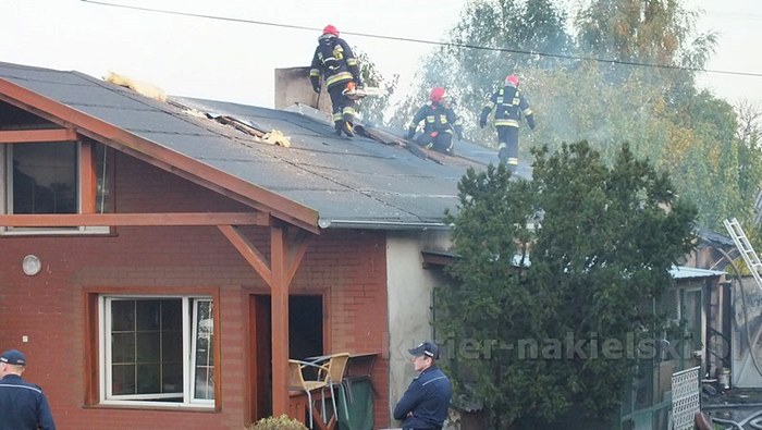 Pożar budynku mieszkalnego w Występie