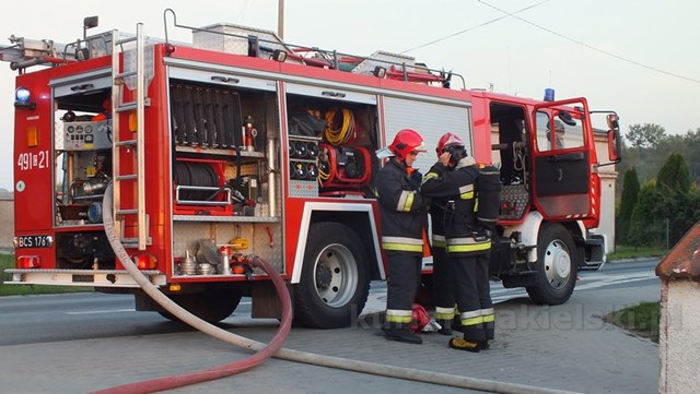 Pożar budynku mieszkalnego w Występie