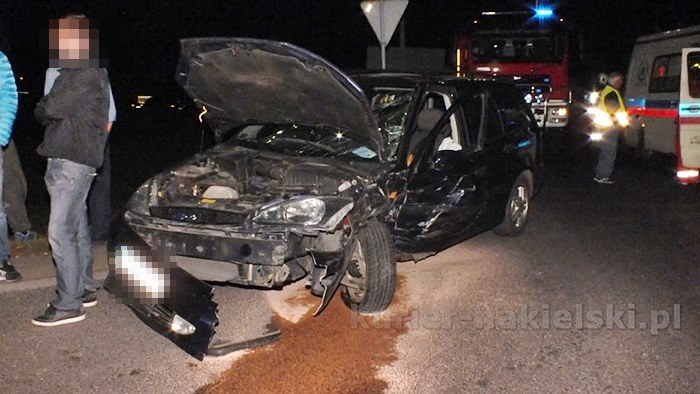 Wypadek na skrzyżowaniu ul. Staszica z drogą krajową nr 10