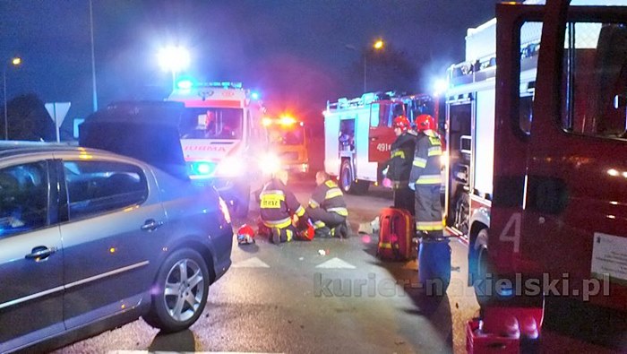 Wypadek na skrzyżowaniu ul. Staszica z drogą krajową nr 10