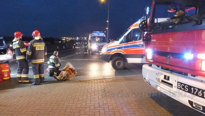 Wypadek na skrzyżowaniu ul. Staszica z drogą krajową nr 10