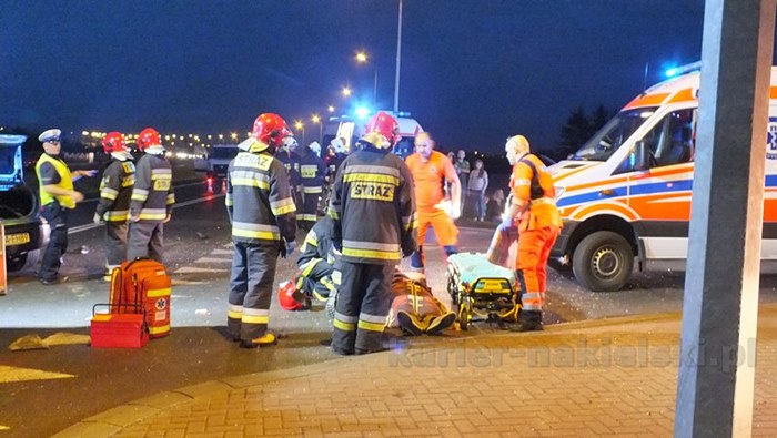 Wypadek na skrzyżowaniu ul. Staszica z drogą krajową nr 10