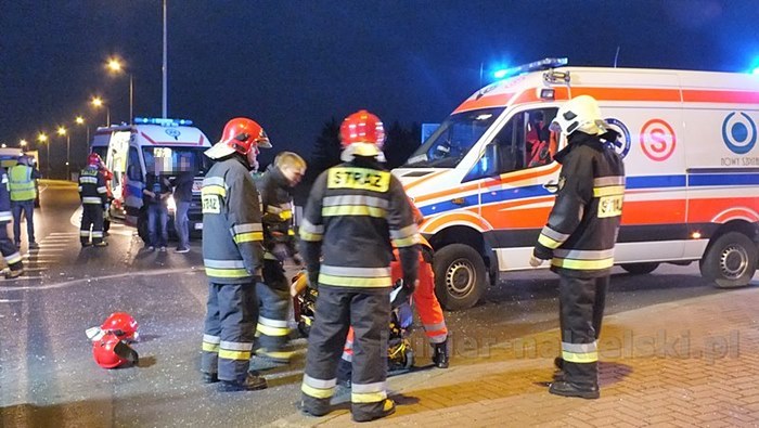 Wypadek na skrzyżowaniu ul. Staszica z drogą krajową nr 10