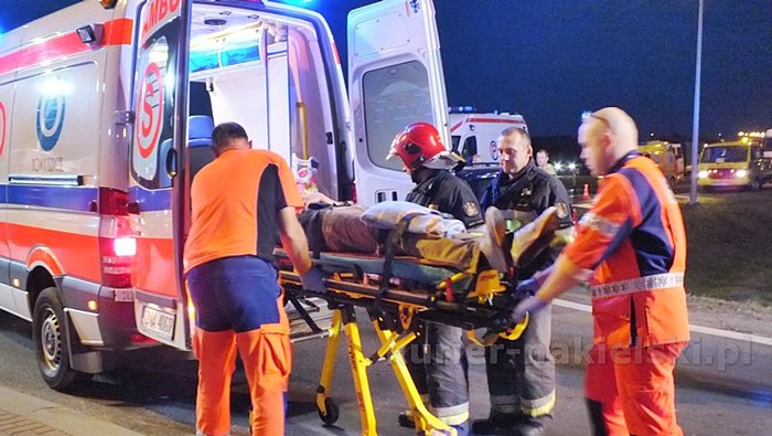 Wypadek na skrzyżowaniu ul. Staszica z drogą krajową nr 10