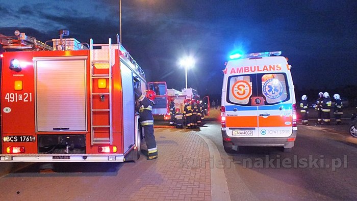 Wypadek na skrzyżowaniu ul. Staszica z drogą krajową nr 10