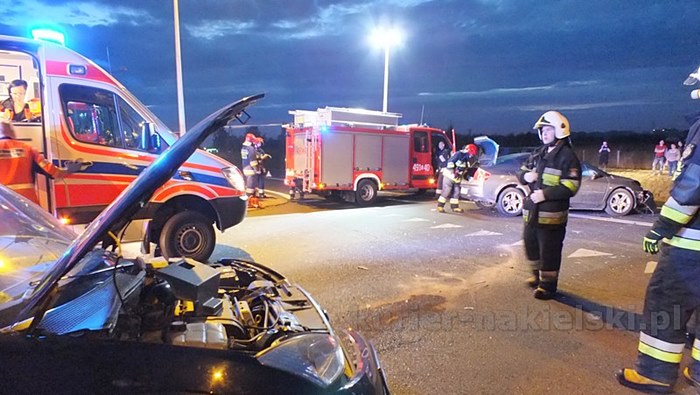 Wypadek na skrzyżowaniu ul. Staszica z drogą krajową nr 10