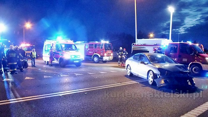 Wypadek na skrzyżowaniu ul. Staszica z drogą krajową nr 10