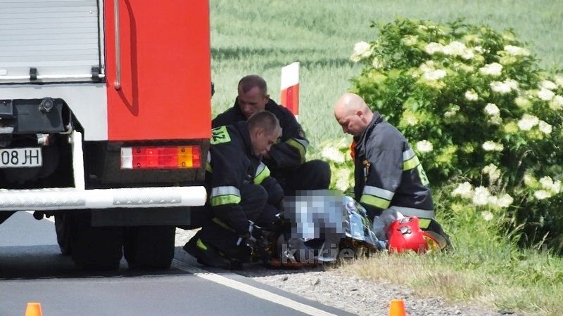 Wypadek drogowy w Chrząstowie