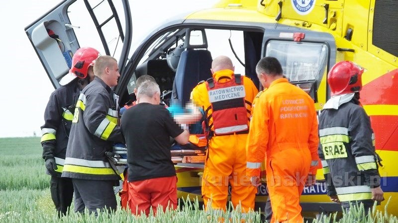 Wypadek drogowy w Chrząstowie