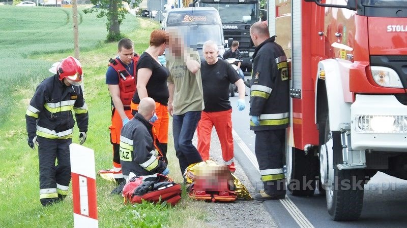 Wypadek drogowy w Chrząstowie