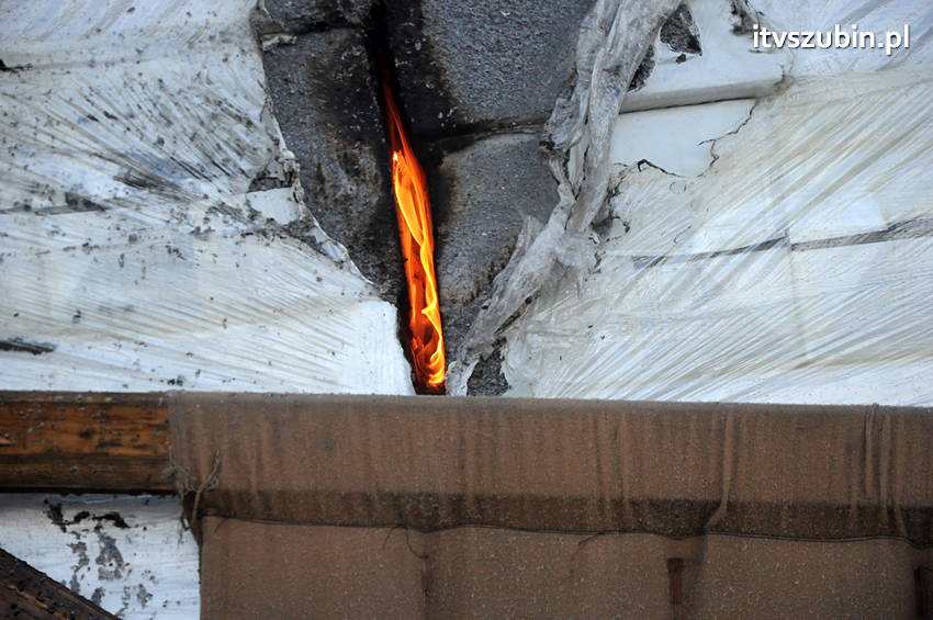 Poranny pożar samochodu ciężarowego