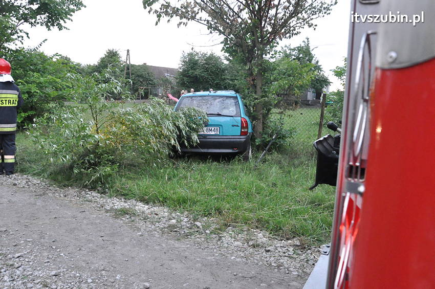 Pijany kierowca zakończył jazdę na płocie przydrożnej posesji