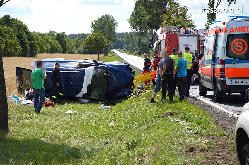 Wypadek na krajowej piątce w Wąsoszu