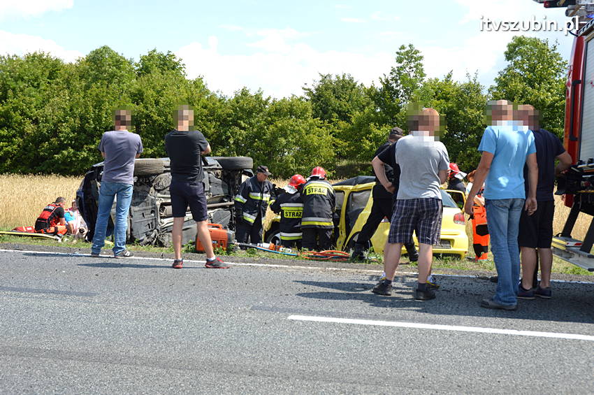 Wypadek na krajowej piątce w Wąsoszu