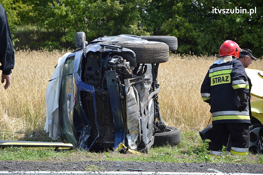 Wypadek na krajowej piątce w Wąsoszu