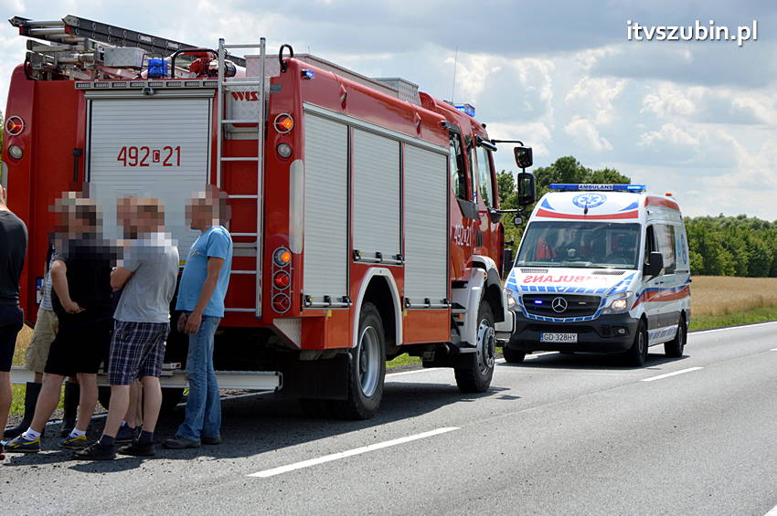 Wypadek na krajowej piątce w Wąsoszu