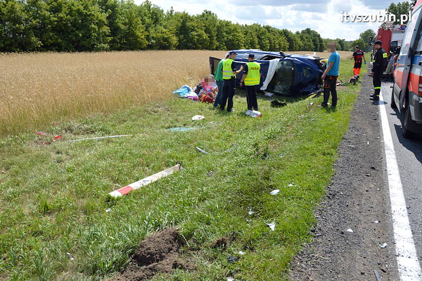 Wypadek na krajowej piątce w Wąsoszu